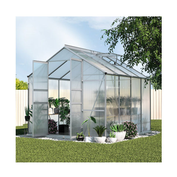 Greenfingers Aluminium Greenhouse Green House Polycarbonate Garden Shed 240Cmx250Cm