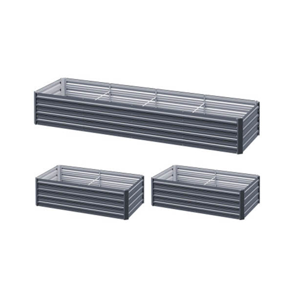 Greenfingers Garden Bed Galvanised Raised Steel Instant Planter 240X80X45Cm