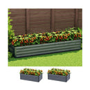 Greenfingers Garden Bed Galvanised Raised Steel Instant Planter 240X80X45Cm