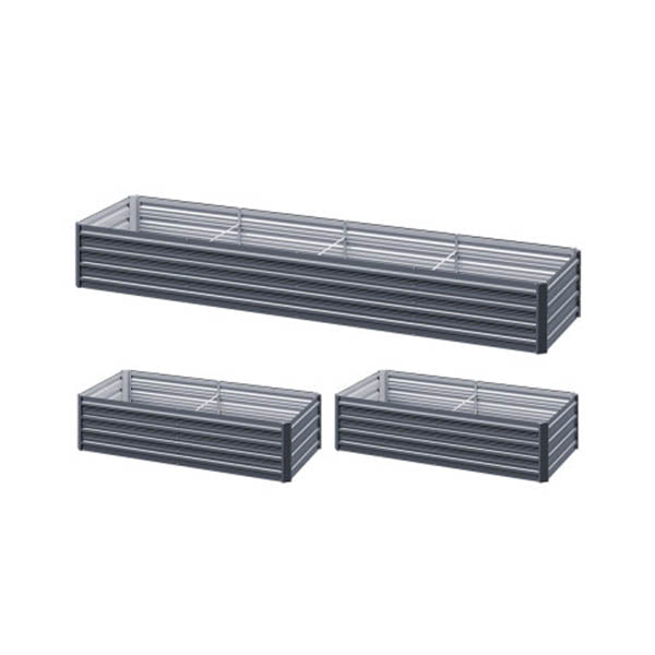 Greenfingers Garden Bed Galvanised Raised Steel Instant Planter 320X80X45Cm