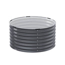 Greenfingers Garden Bed Galvanised Raised Steel Planter Box Round 90X45Cm