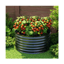 Greenfingers Garden Bed Galvanised Raised Steel Planter Round Latches 90X45Cm