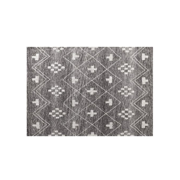 Grey Allayah Aztec Diamond Pattern Rug