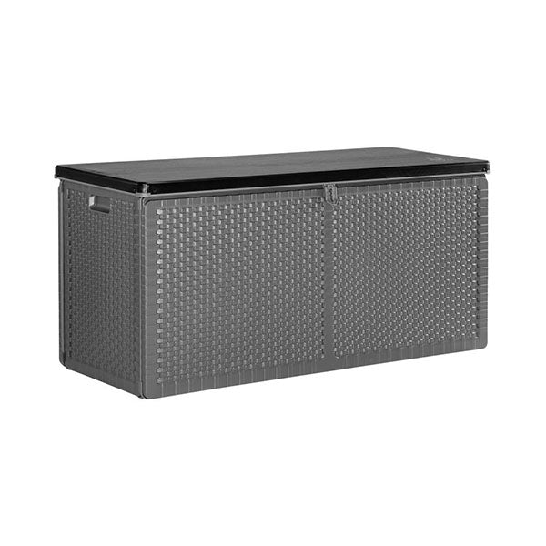 Grey Outdoor Storage Box Bench 310L Cabinet Container Garden