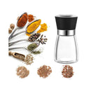 12X Glass Salt Or Pepper Grinder 12Cm Adjustable Ceramic Core