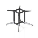 Gush Round Meeting Table Frame Only Black With Polished Aluminum