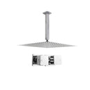 16 Inch Rain Shower Head Square Wall Shower Arm 200Mm Chrome