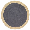 Lunar Cove Grey Jute Round Rug