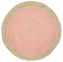 Moonlit Cove Pink Jute Round Rug