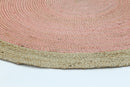 Moonlit Cove Pink Jute Round Rug