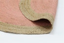 Moonlit Cove Pink Jute Round Rug