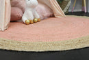 Moonlit Cove Pink Jute Round Rug