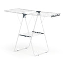 2 Tier Clothes Rack Airer Foldable 139CM White