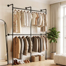 Industrial Pipe Clothing Rack Garment Clothes Display Stand Wall Mounted