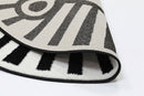 Saffron Cove Black White Kids Round Rug