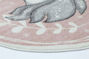 Zephyr Cove Pink Kids Round Rug