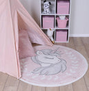 Zephyr Cove Pink Kids Round Rug