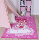 Winter Cove Pink Kids Rug
