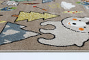 Sunset Cove Grey Kids Rug