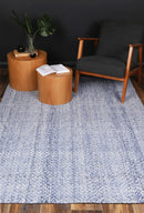 Amber Crest Blue Wool Rug