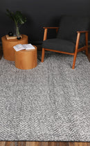 Azure Crest Charcoal Wool Rug