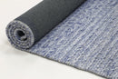 Blossom Crest Blue Wool Rug