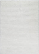 Cinder Crest White Wool Rug