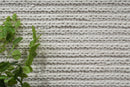 Cinder Crest White Wool Rug