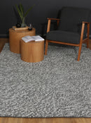 Fern Crest Charcoal Wool Rug