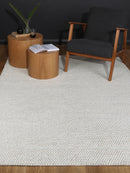 Misty Lane White Wool Rug