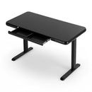 Electric Standing Desk Motorised Glass Top Black 120CM