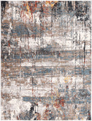 Ivory Crest Beige Grey Abstract Rug