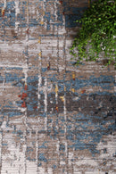 Ivory Crest Beige Grey Abstract Rug