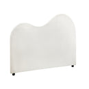 Bed Head Double Size Headboard Boucle Fabric White