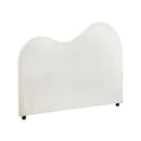 Bed Head King Size Headboard Boucle Fabric White