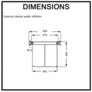 Pull Out Storage Bag Laundry Hamper for 600mm Wide Cabinet