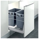 Simplex 34L Twin Slide Out Concealed Waste Bin for a 400mm Cabinet