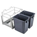 Simplex 34L Twin Slide Out Concealed Waste Bin for a 400mm Cabinet