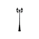 Twin Black Traditional Outdoor Post Light