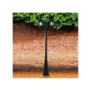 Twin Black Traditional Outdoor Post Light