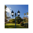 Twin Black Traditional Outdoor Post Light