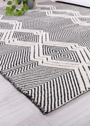 Opal Crest Ivory Tribal Wool Rug