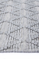 Pearl Crest Grey Tribal Wool Rug