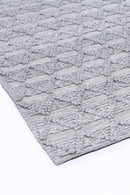 Pearl Crest Grey Tribal Wool Rug