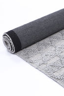 Pearl Crest Grey Tribal Wool Rug