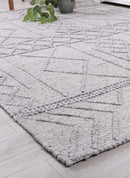 Misty Crest Grey Diamond Tribal Rug