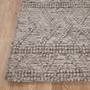 Seabreeze Crest Ash Lattice Tribal Rug