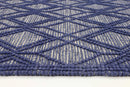 Moonlit Crest Blue Tribal Wool Rug