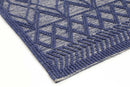 Silver Lane Blue Tribal Wool Rug