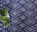 Moonlit Crest Blue Tribal Wool Rug
